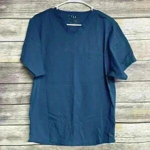 Scrub Top Greys Anatomy Spandex‎ Stretch Size Small Uniform Medical Teal V Neck